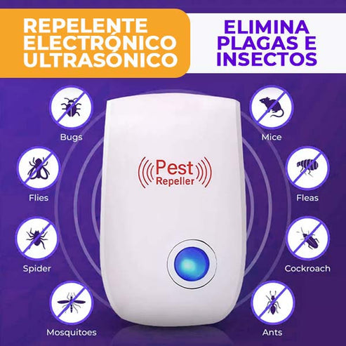 REPELENTE ELECTRÓNICO ULTRASÓNICO PLAGAS E INSECTOS